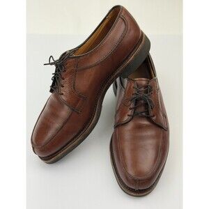 Allen Edmonds Stockbridge Mens 8 Brown Leather Split Toe Blucher Dress Shoes USA